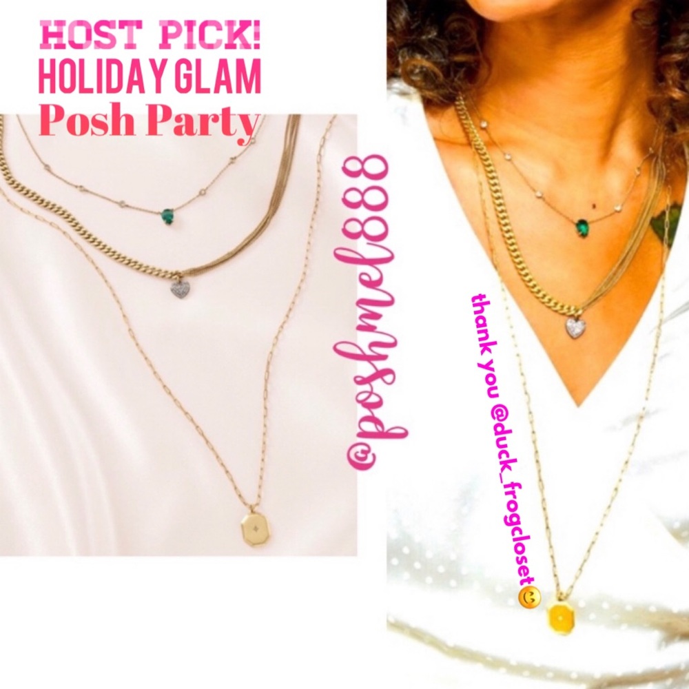 Stella & Dot | Vintage GOLD Triple Layer Crystal Embellished Heirloom Ne… - Picture 8 of 10